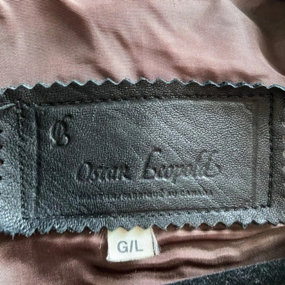 Vintage Oscar Leopold emerald green oversized soft leather full zip jacket Sz L - Picture 10 of 12